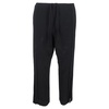 drawstring wide-leg trousers in black wool