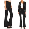 flare pants with drawstring front in black