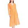 nylah chiffon midi dress in bird of paradise