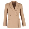 double breasted blazer in beige wool