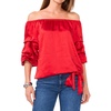 womens side tie satin blouse