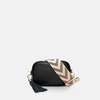 the mini tassel black leather phone bag with black arrow strap