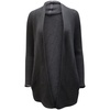 ribbed cardigan in black wool