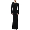 womens ruched long sleeve maxi dress