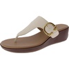 izola womens metallic thong wedge sandals