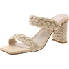 paily raffia womens open toe slip on heels