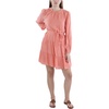 womens belted knee midi dress