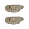 women's elastic braided stretch belt (pack of 2)