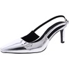 rosel womens patent square toe slingback heels
