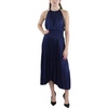 womens pleated maxi halter dress