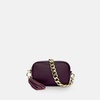 the mini tassel port leather phone bag with gold chain strap