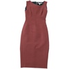 bodycon sleeveless dress in burgundy viscose