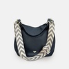 the harriet black leather bag with black arrow strap