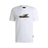 porsche x  mercerized-cotton t-shirt with collaborative branding