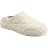 ella womens faux leather quilted mules