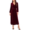 petites womens double-breasted polyester maxi dress