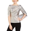 womens cape metallic blouse