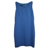 v-neck shift dress in blue wool