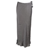 maxi skirt in grey silk