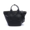 leather nylon canvas handbag