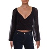 sweetie pie womens floral sheer wrap top