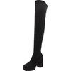 the uplift womens block heel satin over-the-knee boots