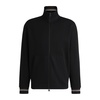 mercerized-cotton regular-fit sweatshirt with stripe cuffs
