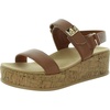 violette womens cork faux leather platform sandals