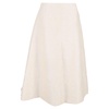 full circle midi skirt in beige linen
