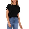 womens knit cap sleeve pullover top