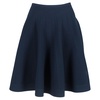 flared a-line skirt in navy blue wool