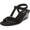voyage womens mixed media wedge sandals