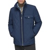 mens contrast trim quilted quilted coat