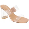 parisa womens two tone man made block heels