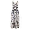 floral midi dress in white sequins