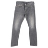 straight jeans in grey cotton denim