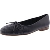 womens woven faux leather ballet flats