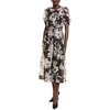 Anne Klein Womens Tiered Wide Neck Maxi Dress