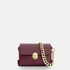 the bloxsome plum leather crossbody bag with gold chain strap