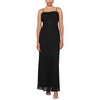 petites womens cowl neck spaghetti strap evening dress