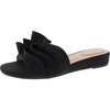 womens ruffled textured slide sandals