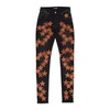 leather star applique chemist aged black jeans