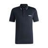 slim-fit polo shirt with contrast logos