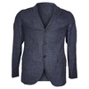 single-breasted blazer in navy blue wool