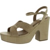 currant womens woven ankle strap block heel