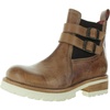 ginger womens leather slip on ankle boots