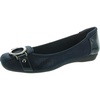 umeko 2 womens buckle shimmer ballet flats