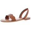 leena womens faux leather open toe slingback sandals