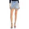 womens rhinestone fringe denim skirt
