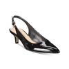 scarlett ii pumps women's black patent slingback kitten heel mkas239
